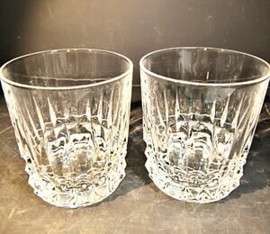 1725.  Set of 2 W. M. Dalton French Leaded Crystal Old Fashioned Glasses
